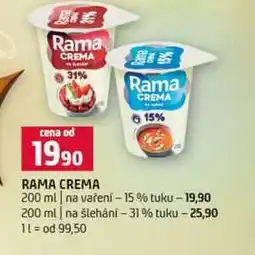 Terno RAMA CREMA 15% 200 ml na vaření 15% tuku 200 ml na šlehání 31 % tuku nabídka