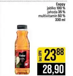 Jip Cappy jablko 100% jahoda 35% multivitamin 50% nabídka