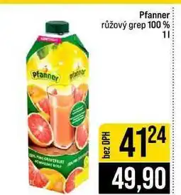 Jip Pfanner růžový grep 100% nabídka