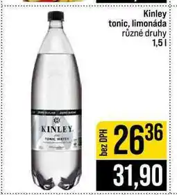 Jip Kinley tonic, limonáda různé druhy nabídka