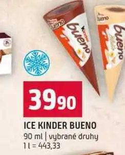 Terno ICE KINDER BUENO 90 ml vybrané druhy nabídka