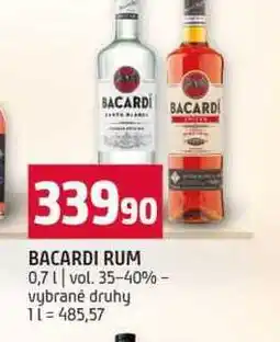 Terno BACARDI RUM 0,7l vol. 35-40% vybrané druhy nabídka
