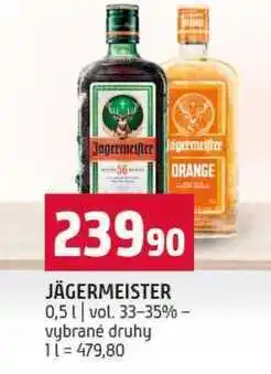 Terno JÄGERMEISTER 0,5l vol. 33-35% vybrané druhy nabídka