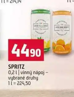Terno SPRITZ 0,2l vinný nápoj vybrané druhy nabídka