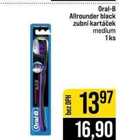 Jip Oral-B Allrounder black zubní kartáček medium 1ks nabídka