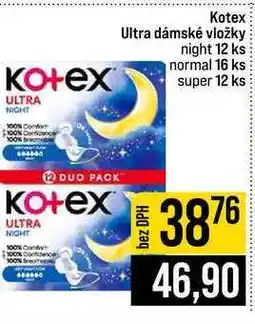Jip Kotex Ultra dámské vložky night 12 ks normal 16 ks super 12 ks nabídka