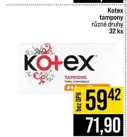 Jip Kotex tampony různé druhy 32 ks nabídka
