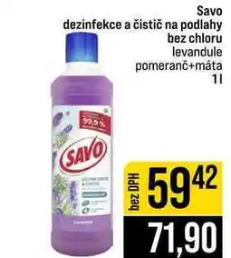 Jip Savo dezinfekce a čistič na podlahy bez chloru levandule pomeranč+máta 1l nabídka