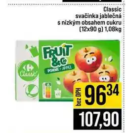 Jip Classic svačinka jablečná s nízkým obsahem cukru 12x90 g 1,08kg nabídka