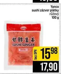 Jip Yanco sushi zázvor plátky růžový nabídka