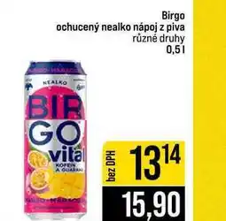 Jip Birgo ochucený nealko nápoj z piva různé druhy nabídka