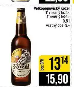 Jip Velkopopovický Kozel 11 řezaný ležák 11 světlý ležák nabídka