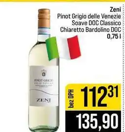 Jip Zeni Pinot Grigio delle Venezie Soave DOC Classico Chiaretto Bardolino DOC nabídka