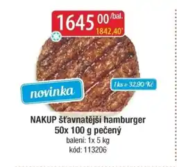 Qanto NAKUP šťavnatější hamburger pečený nabídka