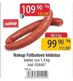 Qanto Nakup Fotbalová klobása nabídka