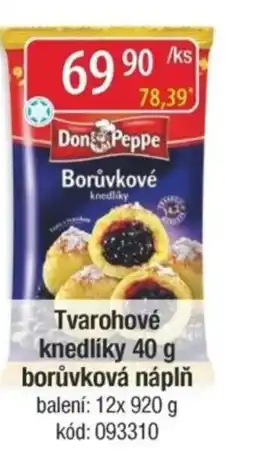 Qanto Tvarohové knedlíky borůvková náplň nabídka
