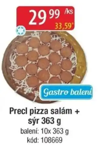 Qanto Precl pizza salám + sýr nabídka