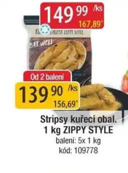 Qanto Stripsy kuřecí obal. ZIPPY STYLE nabídka