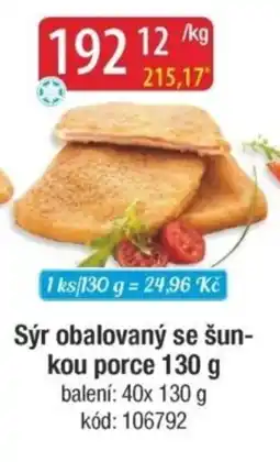 Qanto Sýr obalovaný se šunkou porce nabídka