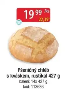Qanto Pšeničný chléb s kváskem, rustikal nabídka