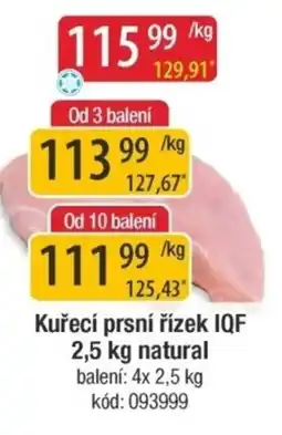 Qanto Kuřecí prsní řízek IQF natural nabídka