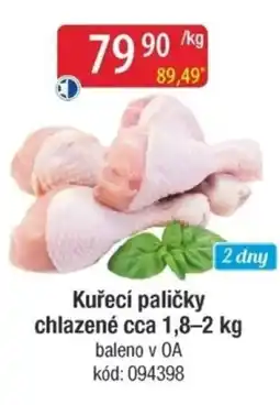Qanto Kuřecí paličky chlazené nabídka