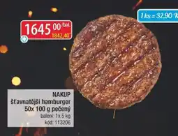 Qanto NAKUP šťavnatější hamburger pečený nabídka