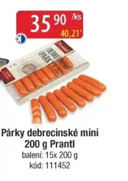 Qanto Párky debrecinské mini Prantl nabídka