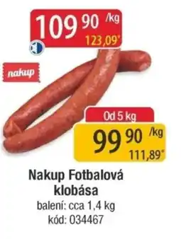 Qanto Nakup Fotbalová klobása nabídka