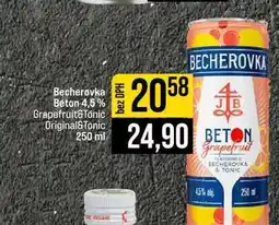 Jip Becherovka Beton 4,5% Grapefruit&Tonic Original&Tonic nabídka