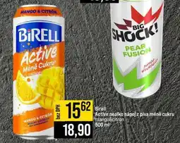 Jip Birell Active nealko nápoj z piva méně cukru mango&citron nabídka