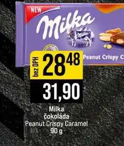 Jip Milka čokoláda Peanut Crispy Caramel nabídka