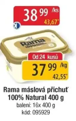 Qanto Rama máslová příchuť 100% Natural nabídka