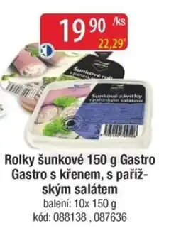 Qanto Rolky šunkové Gastro s křenem, s paříž- ským salátem nabídka