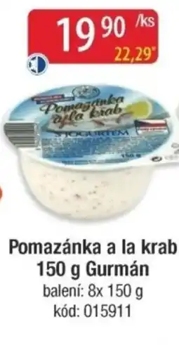 Qanto Pomazánka a la krab Gurmán nabídka