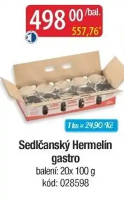 Qanto Sedlčanský Hermelín gastro nabídka