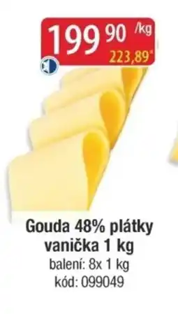 Qanto Gouda 48% plátky vanička nabídka