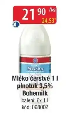 Qanto Mléko čerstvé plnotuk 3,5% Bohemilk nabídka