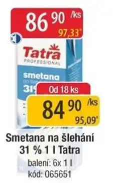 Qanto Smetana na šlehání 31 % Tatra nabídka