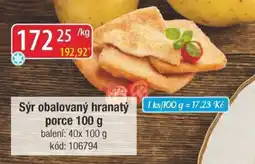 Qanto Sýr obalovaný hranatý porce nabídka