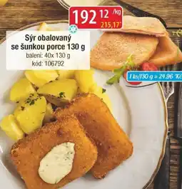 Qanto Sýr obalovaný se šunkou porce nabídka