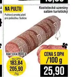 Jip Kostelecké uzeniny salám turistický bal.cca 800 g 100g nabídka