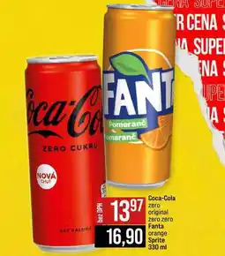 Jip Coca-Cola zero original zero zero Fanta orange Sprite nabídka