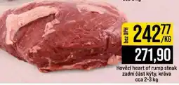 Jip Hovězí heart of rump steak zadní část kýty, kráva nabídka