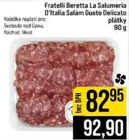 Jip Fratelli Beretta La Salumeria D'Italia Salám Gusto Delicato plátky nabídka