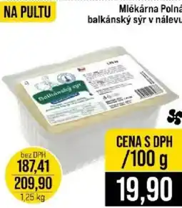 Jip Mlékárna Polná balkánský sýr v nálevu nabídka
