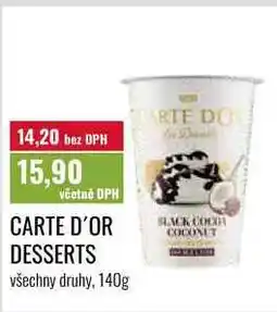 Ratio CARTE D'OR DESSERTS nabídka