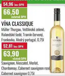 Ratio VÍNA CLASSIQUE nabídka