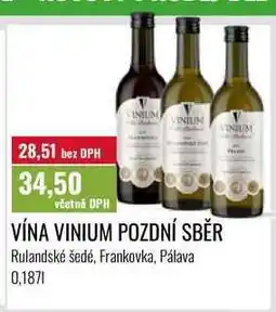 Ratio VÍNA VINIUM POZDNÍ SBĚR nabídka
