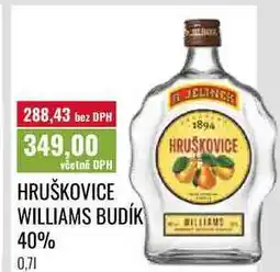 Ratio HRUŠKOVICE WILLIAMS BUDÍK 40% nabídka